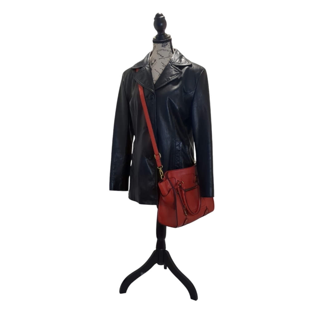 Vintage 1990's Wilson's Leather Maxima Women's Blk Leather Balzer/Jacket Size M